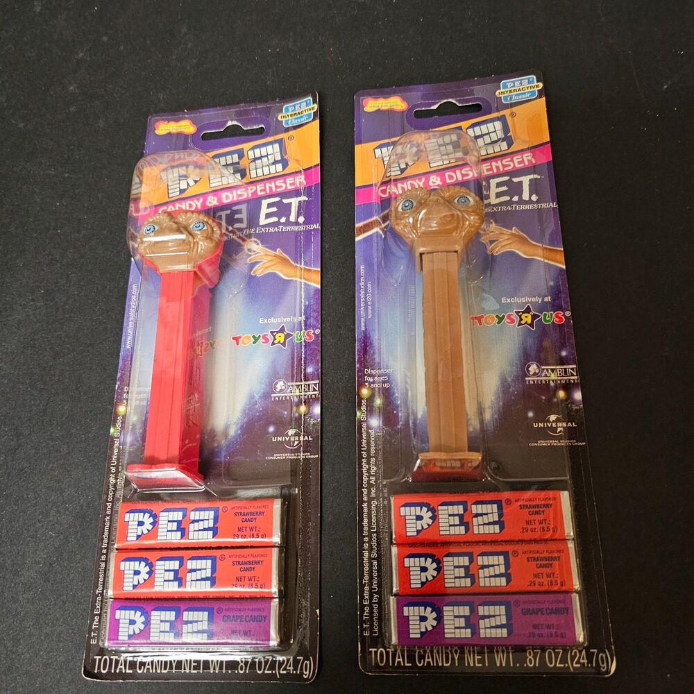 Pez E.T. The Extraterrestrial Set of 2 New Toys R Us Exclusive Candy Dispensers
